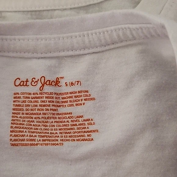 Bundle cat & jack girls tees set of 3 ( 2 size 6/7 and 1 size 7/8 euc - Picture 2 of 6